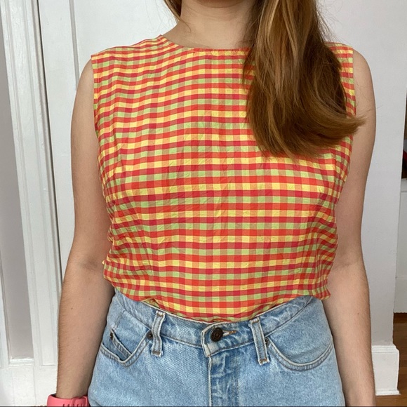 VINTAGE button back crop top - Picture 2 of 10